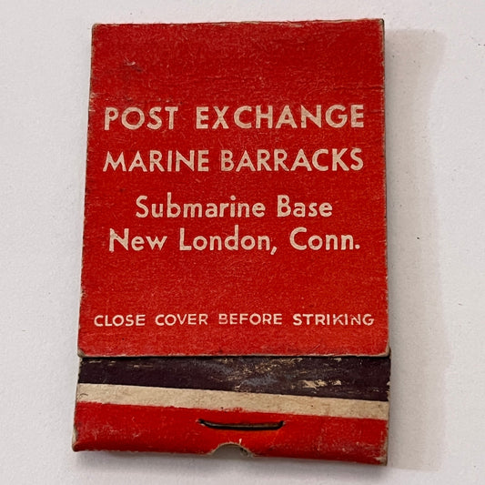 Post Exchange Marine Barracks Submarine Base New London CT Matchbook TB8-MB2-10