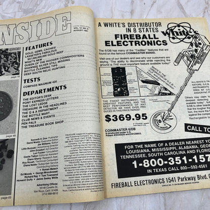 1981 Aug - Treasure Magazine - Treasure Hunting Metal Detecting Gold Coins M10