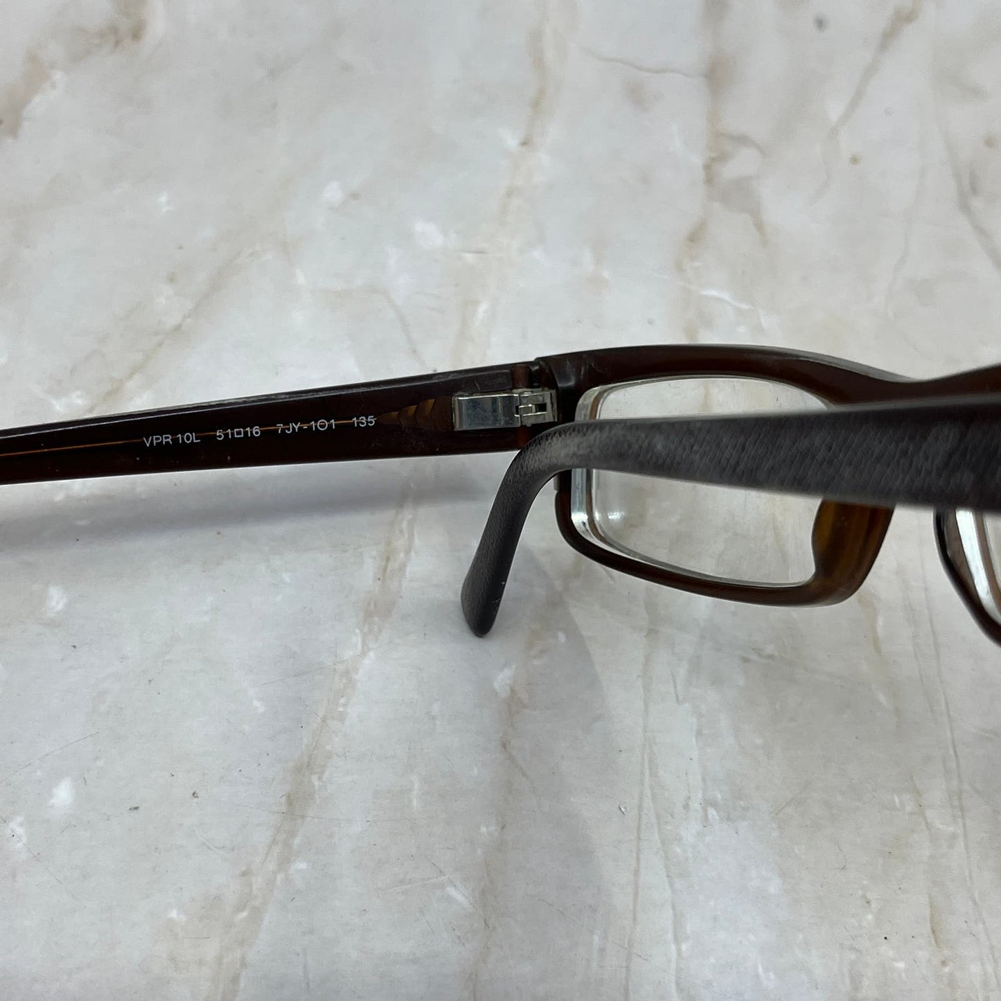 Vintage Prada Brown Silver Trim Sunglasses Eyeglasses Frames TD5G4-9