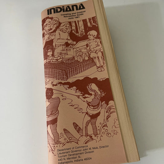1981 Indiana Camping and Outdoor Recreation Guide Booklet TE2-BB