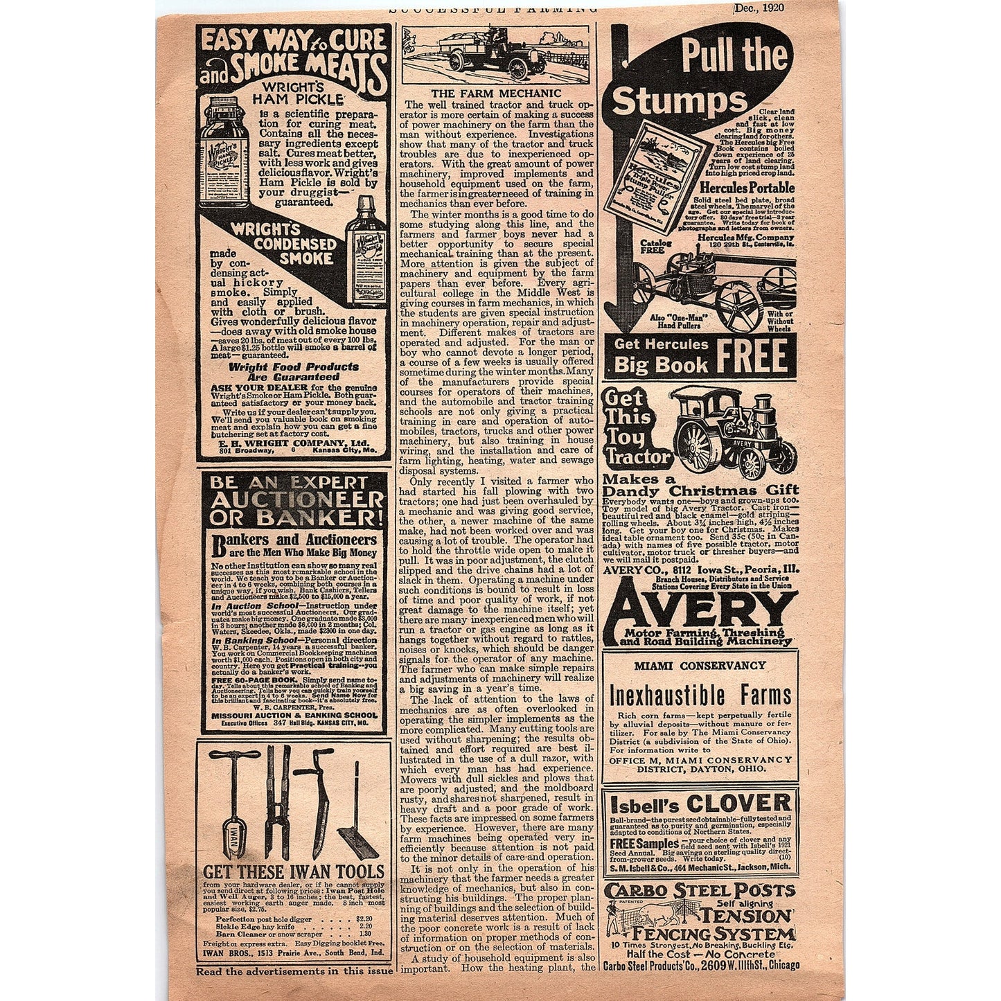 Iowa Oversize Guaranteed Power Engines Waterloo IA 1920 Ad V1-3