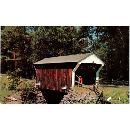 Great Brook, Langdon New Hampshire Drewsville Covered Bridge Postcard PB12