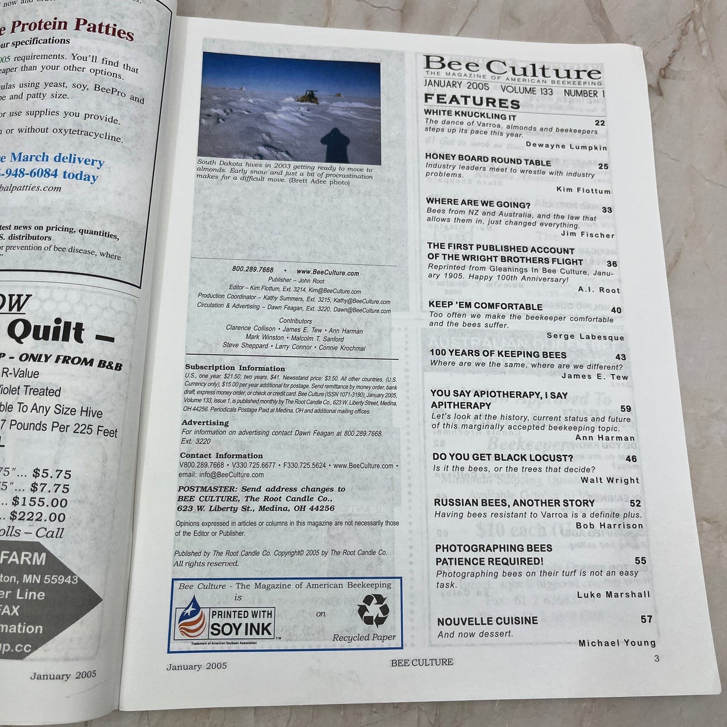 2005 Jan Bee Culture Magazine Magazine - Magazine of American Beekeeping M7