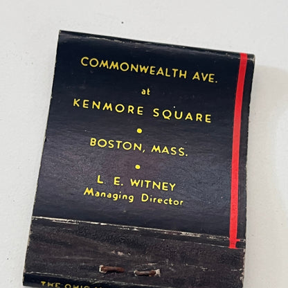 Hotel Kenmore L.E. Witney Boston MA Vintage Matchbook Cover TB8-MB-10