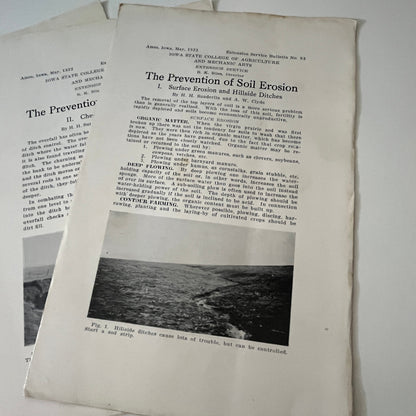 1922 The Prevention of Soil Erosion Book 1-6 Iowa State R.K. Bliss TK2-XB2