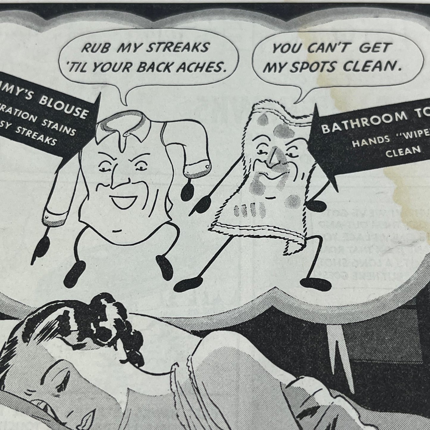 Procter & Gamble Naptha Soap Comic 4.5x12 Vintage Magazine Advertisement FL6-6