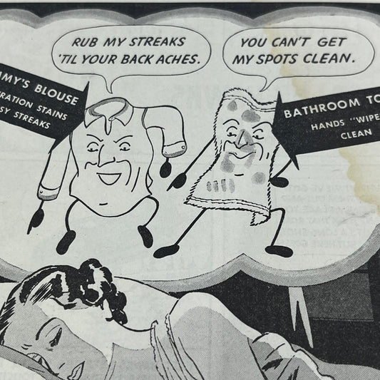 Procter & Gamble Naptha Soap Comic 4.5x12 Vintage Magazine Advertisement FL6-6