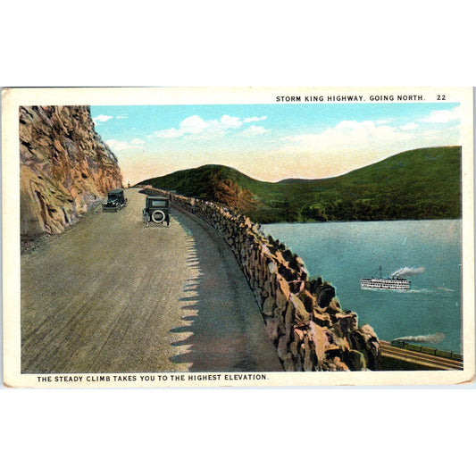 Storm King Highway Going North New York Vintage Postcard PD3