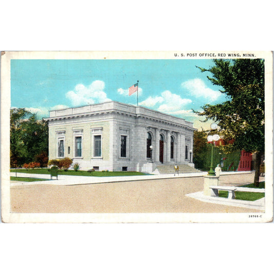 1937 U.S. Post Office in Red Wing Minnesota Vintage Postcard PD9