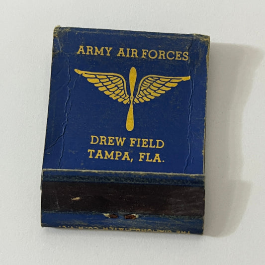 Signal Corps Army Air Force Drew Field Tampa Vintage Matchbook Cover TB6-MB1-1