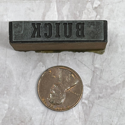 BUICK Logo Vintage Letterpress Printers Block Plate SF5-S