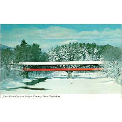 Saco River Bridge Conway NH Covered Bridge Postcard PC4