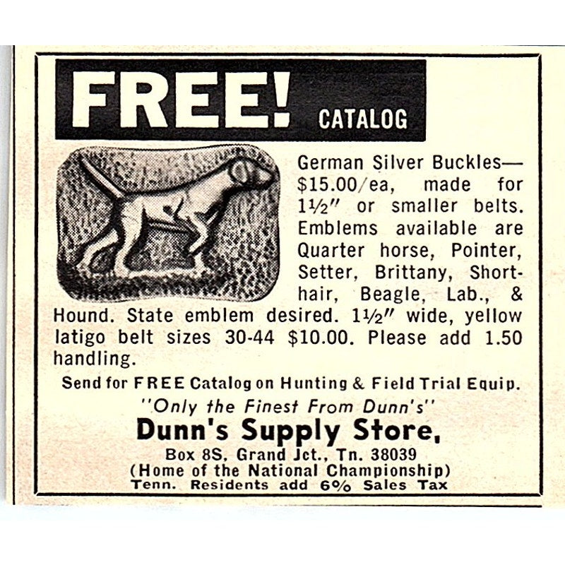 Dunn's Supply Store Grand Junction TN 1977 Ad AF6-M2