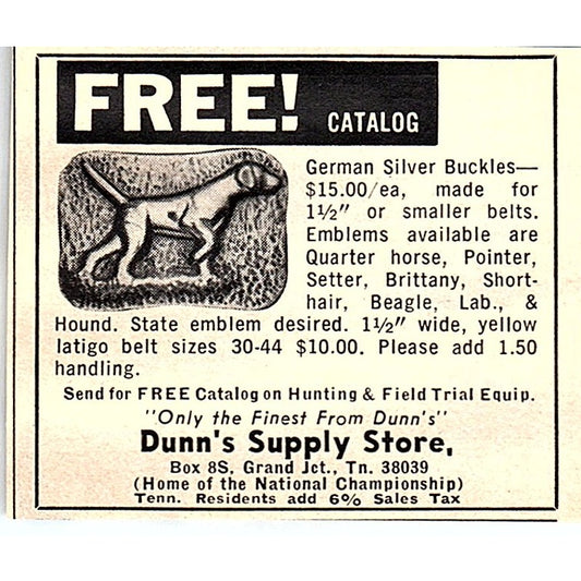 Dunn's Supply Store Grand Junction TN 1977 Ad AF6-M2