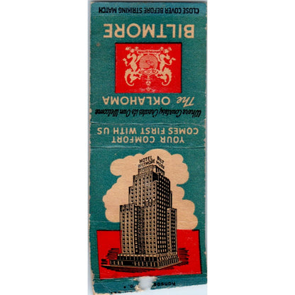 The Oklahoma Biltmore Hotel Vintage Matchbook Cover SF4-Y8