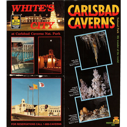 White's City at Carlsbad Caverns New Mexico Vtg Fold Out Travel Brochure TH2-TB1