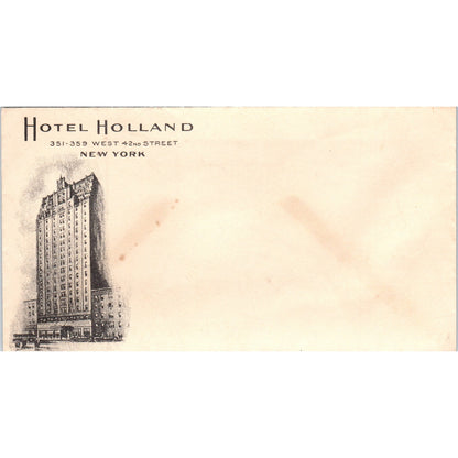 Hotel Holland New York Antique Envelope AD8-R4