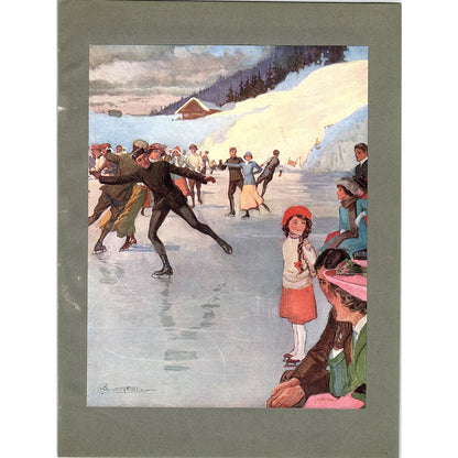 Skating - Continental Style - Fleming Williams Art Print 5x7 V19