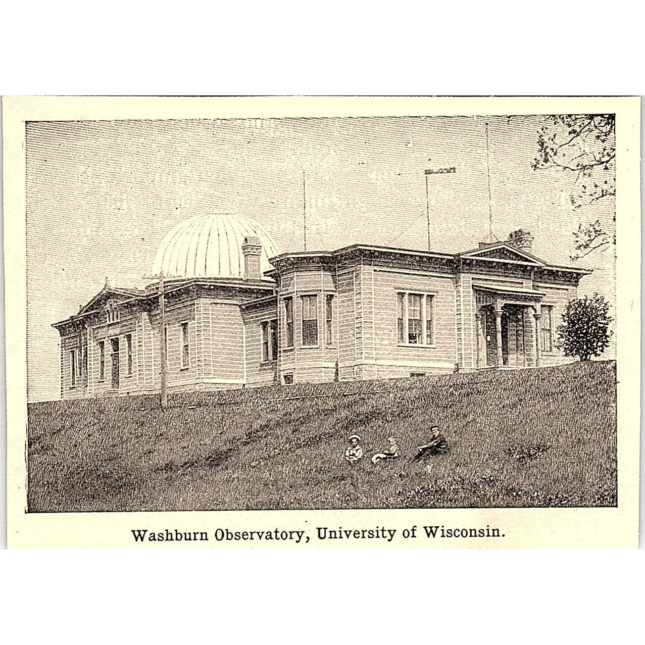 Washburn Observatory University of Wisconsin 3x4" 1901 Engraving AF6-M15