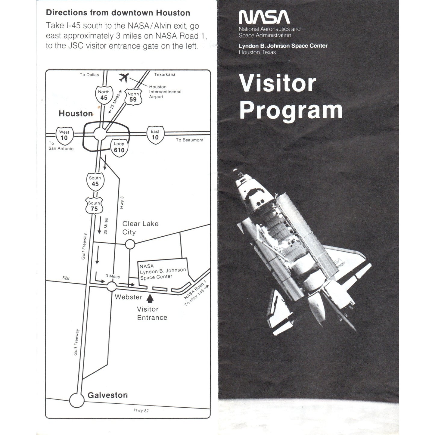 1980s NASA Lyndon B. Johnson Space Center Houston TX Visitor Program TF4-BC