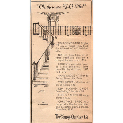 The Young-Quinlan Co 4x8" 1935 Minneapolis Journal Advertisement AE7-N1