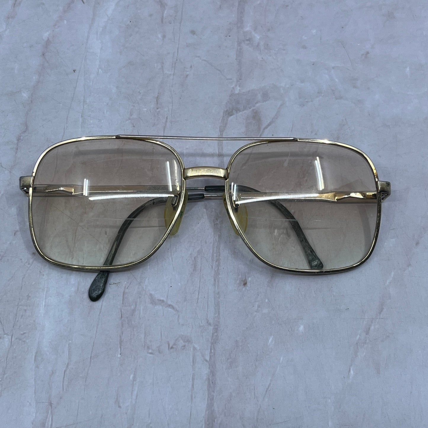 Vintage Gold Tone Klixx Aviator Glasses Eyeglasses Frames TH9-G3-1
