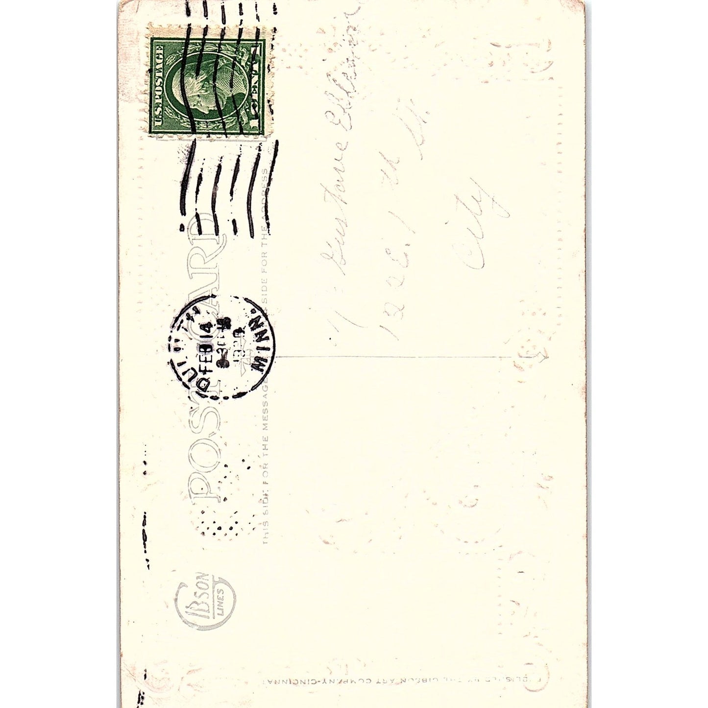 Valentine's Soldier Dutch Boy Soldier Gibson Lines Embossed Antique Postcard PE1