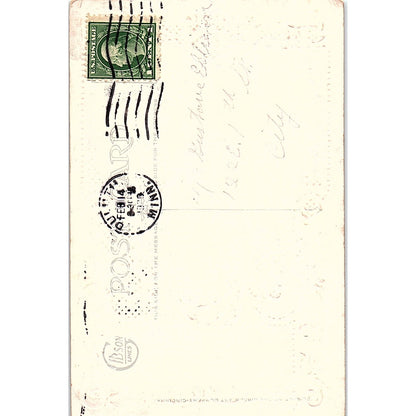 Valentine's Soldier Dutch Boy Soldier Gibson Lines Embossed Antique Postcard PE1