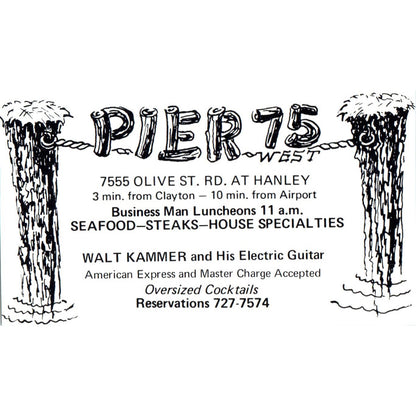 Pier 75 Restaurant Walt Kammer St. Louis 1971 Magazine Ad AD8-H4