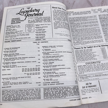 Agatized Spiderweb Dinosaur Bone Drumheller Canada Lapidary Journal Aug 1974 M23