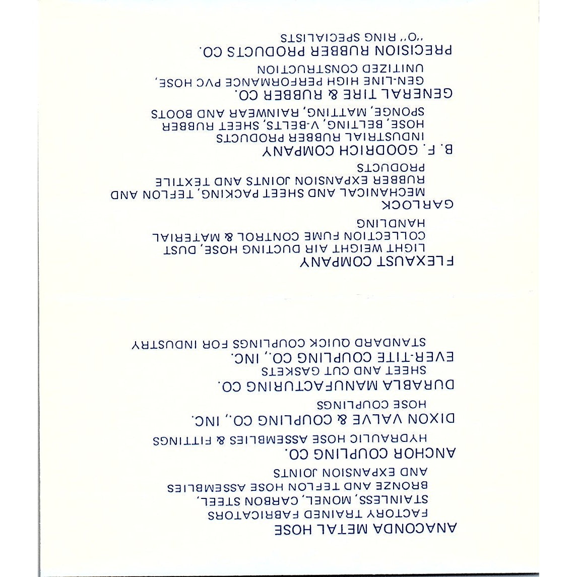 Southwestern Rubber Packing Bill Knowles Houston TX  Business Card SB4-B10