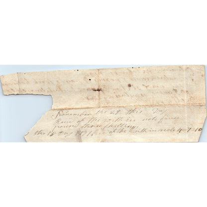 1796 Handwritten Receipt Colrain Massachusetts Jack Holbrook AE6-10