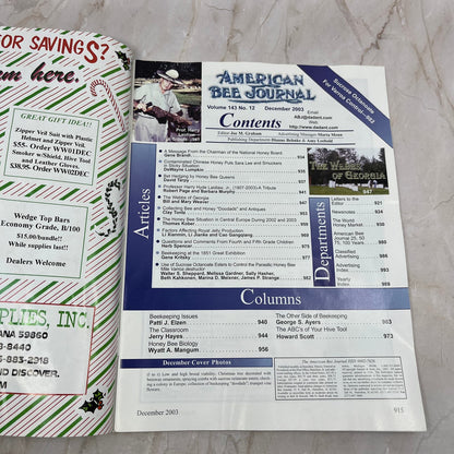 2003 Dec American Bee Journal Magazine Bees Beekeeping Honey M7