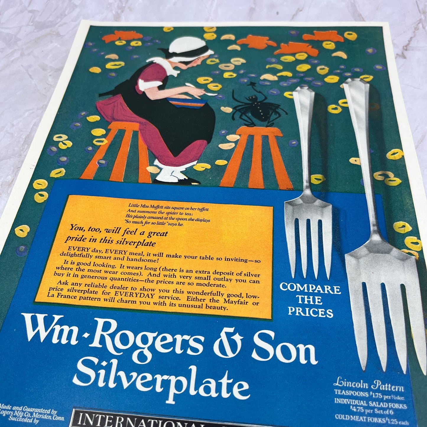 Wm Rogers & Son Silverplate Silverware 1924 Magazine Ad FL6-11