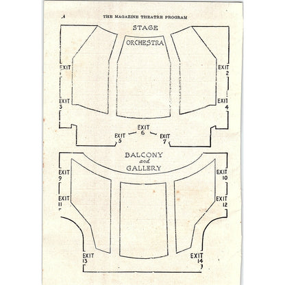 Henry Miller Theatre Layout Map New York 1921 Ad AF3-10