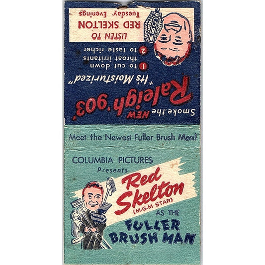 Red Skelton as the Fuller Brush Man Vintage Matchbook Cover SC7-Y3