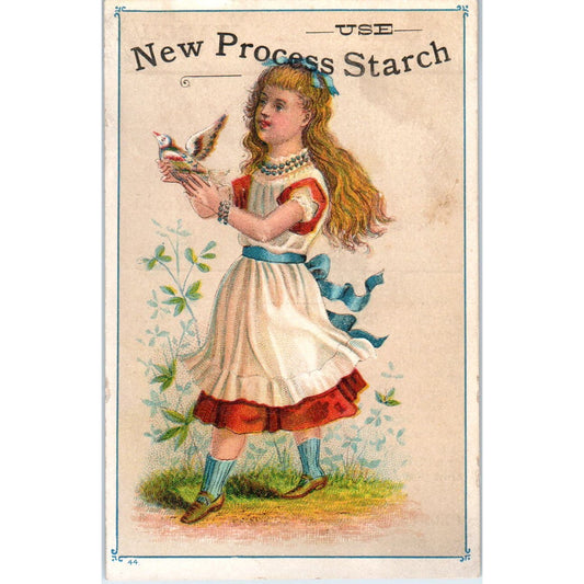 Firmenich Mfg Co Starch Marshalltown IA Peoria IL c1880 Victorian Trade Card AE2