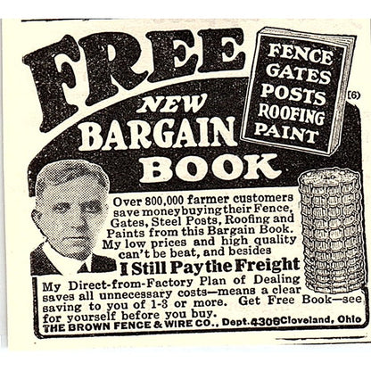 The Brown Fence and Wire Co Cleveland Ohio 1924 Ad AG3-S17