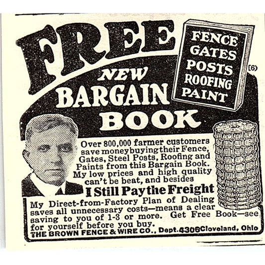 The Brown Fence and Wire Co Cleveland Ohio 1924 Ad AG3-S17