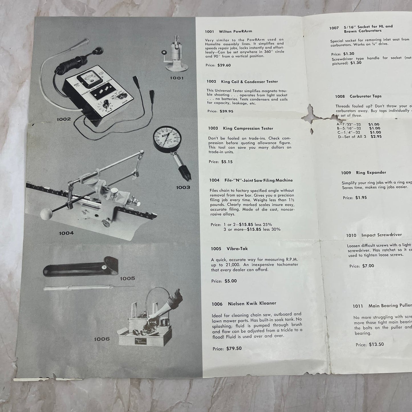 Vintage Burco Chain Saw Specialties Homelite Approved Tools Leaflet AE4