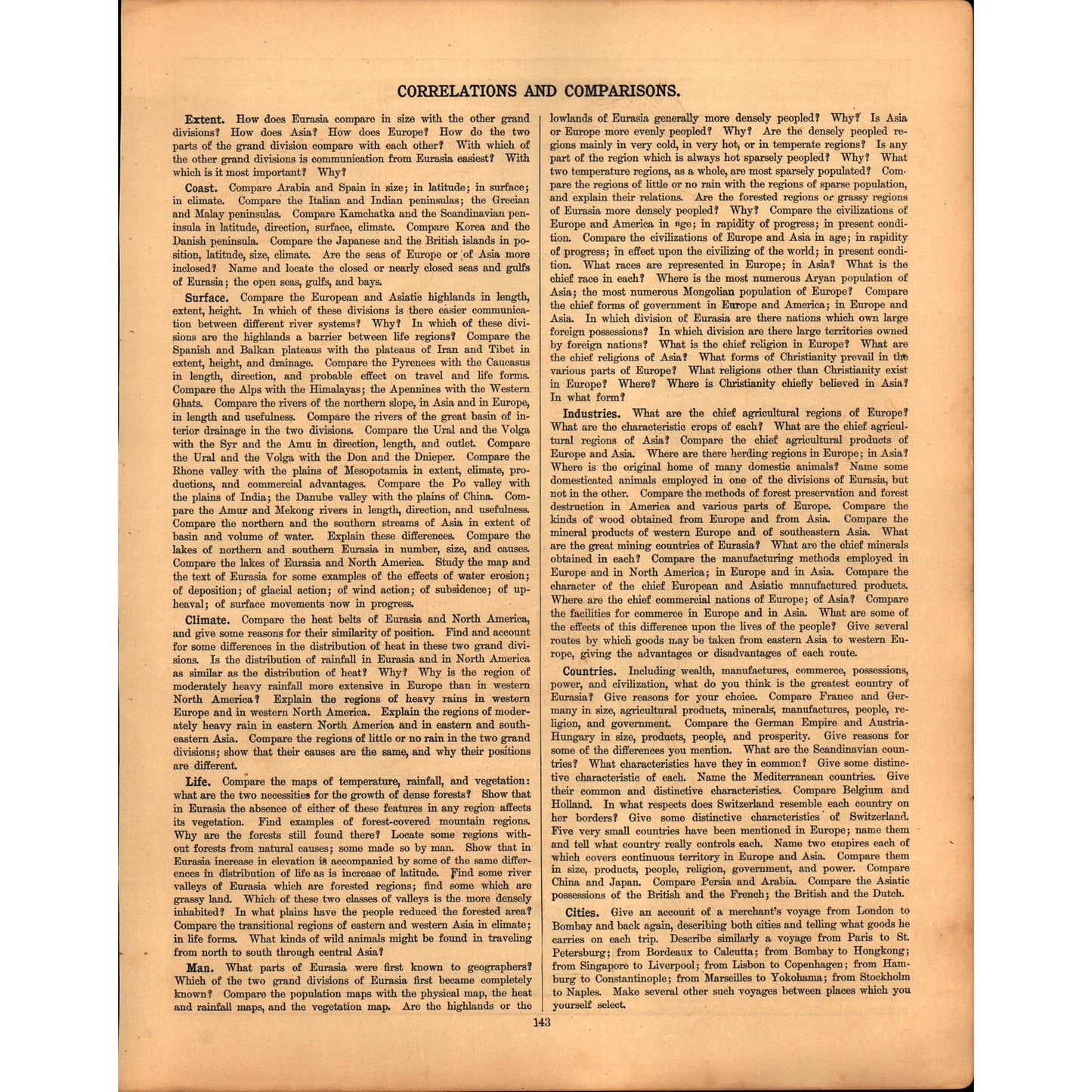 Political and Physical Map of Africa 1901 Map V14-1