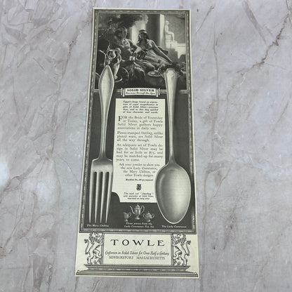 Towle Solid Silver Mary Chilton Lady Constance Newburyport 1924 Ad FL6-11