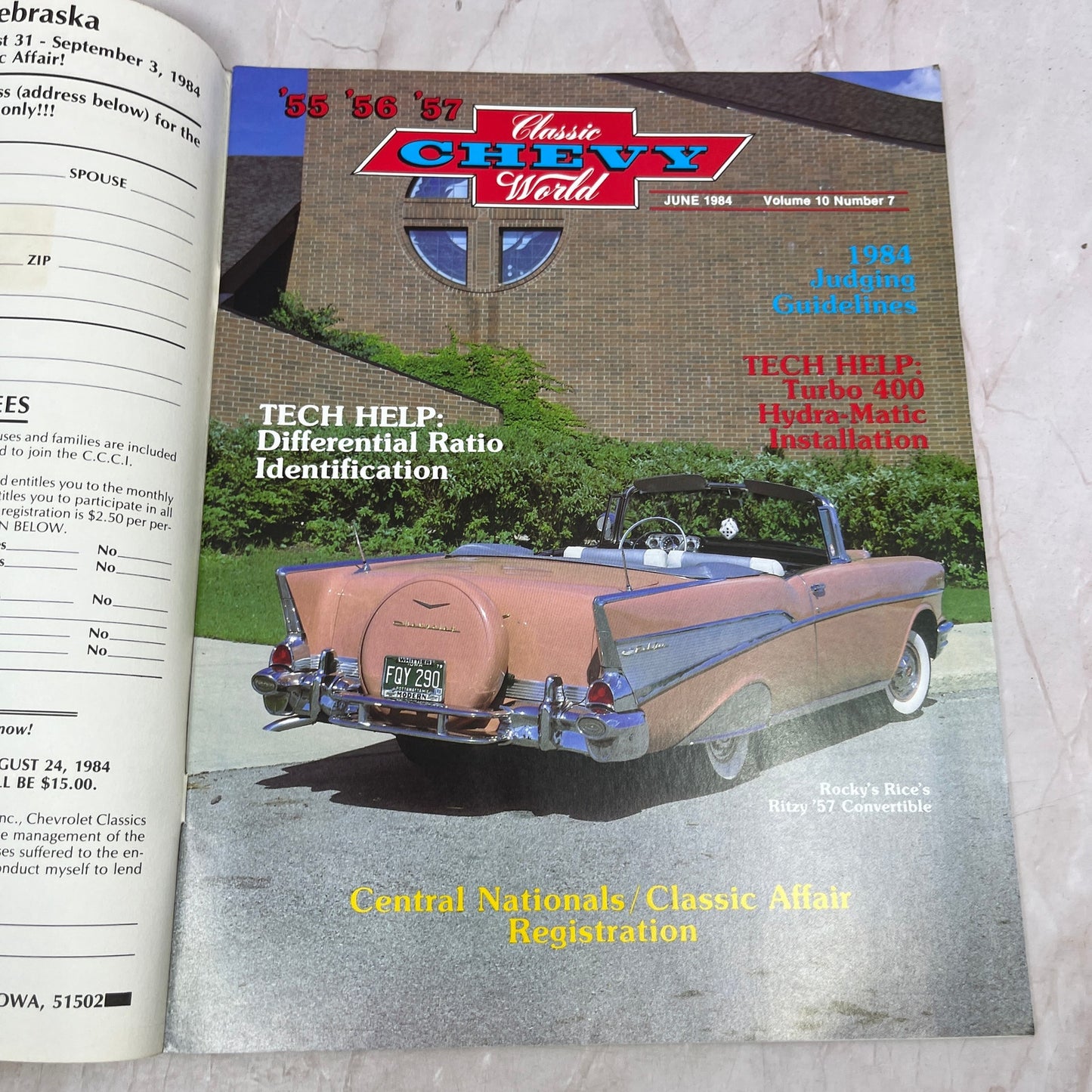 Differential Radio ID - '55, '56, '57 Classic Chevy World Magazine Jun 1984 M31