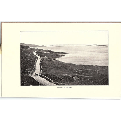 c1920 Aerial View of County Galway Vintage Art Print 5x8" V17