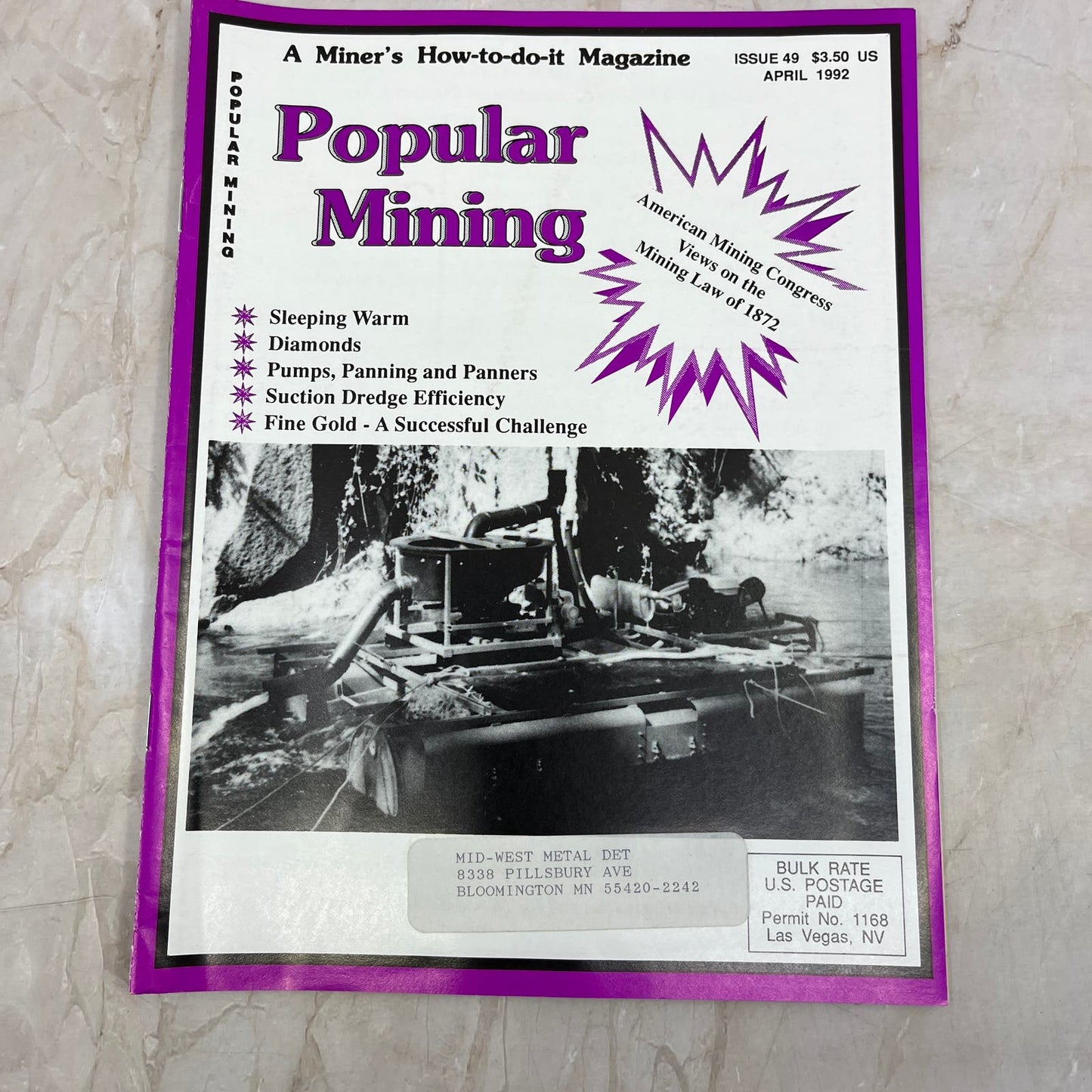 1992 April - Popular Mining Magazine - Treasure Hunting Gold Prospecting M19