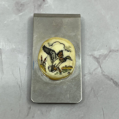 Vintage Money Clip Mallard Duck Birds Birding Hunter Hunting SC1