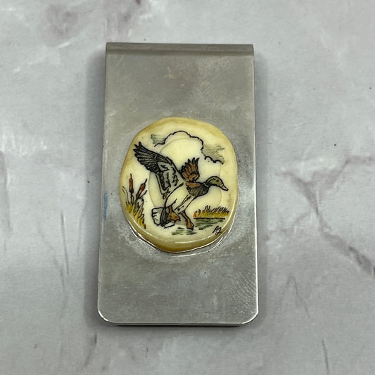 Vintage Money Clip Mallard Duck Birds Birding Hunter Hunting SC1