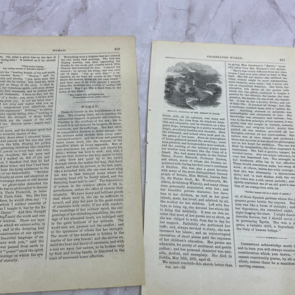 1857 Original Article on Celebrated Women - Mrs. Felicia Hemans D19