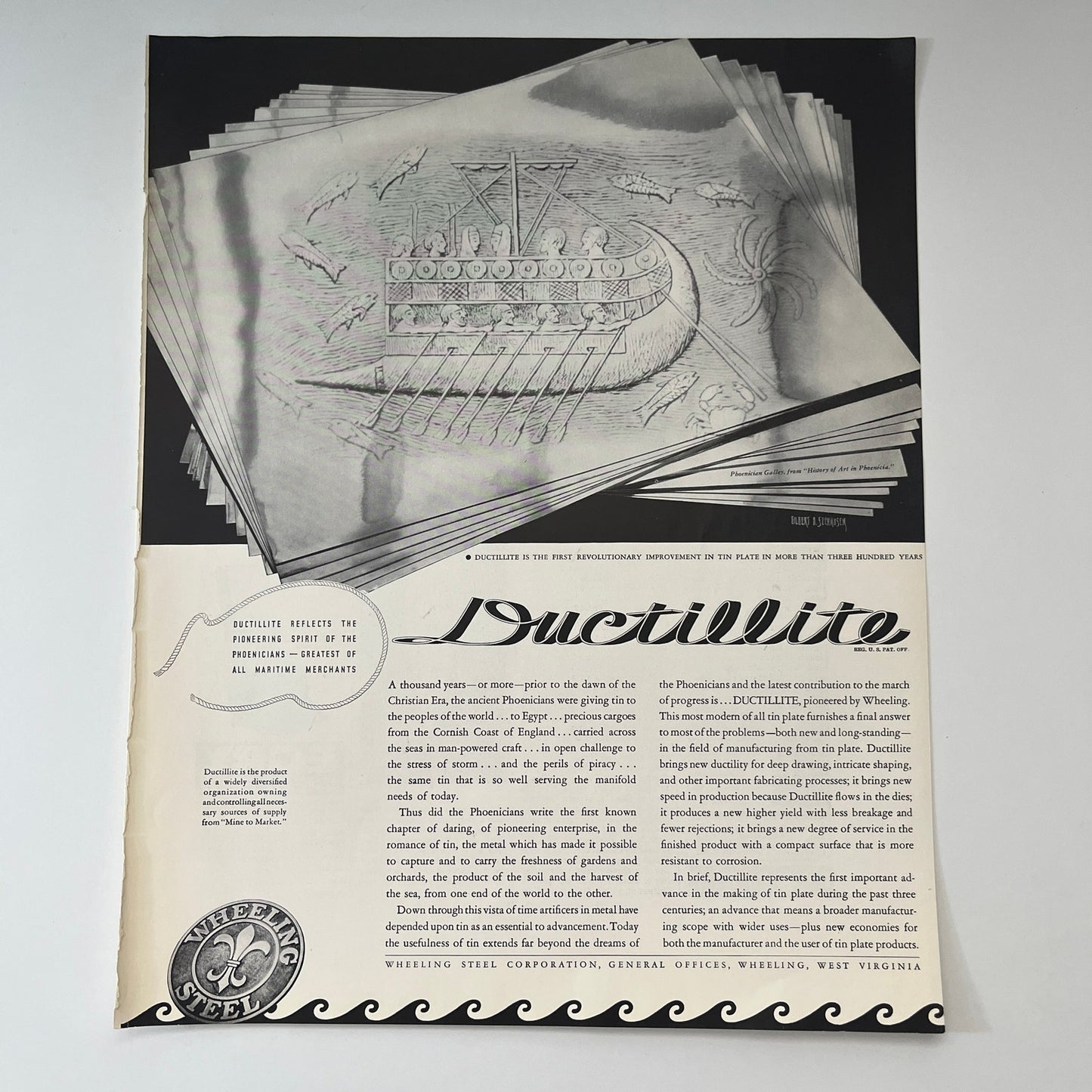Ductillite - Wheeling Steel Corporations Wheeling West Virginia 1935 Ad V1-4