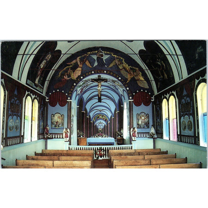 Painted Church of Kalapana Star of the Sea Vintage Postcard PE4